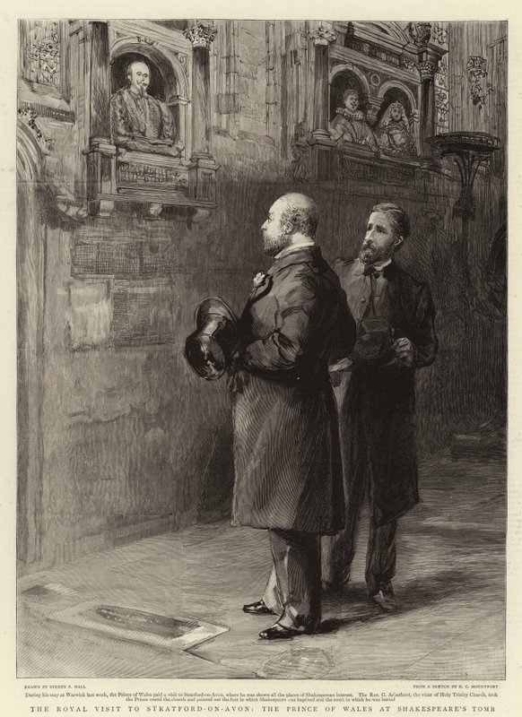 La Visite Royale à Stratford-on-Avon, le Prince de Galles à la Tombe de Shakespeare - Sydney Prior Hall