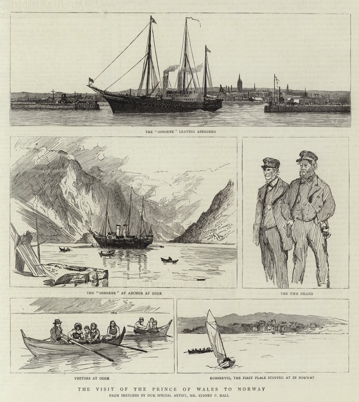 La visite du prince de Galles en Norvège - Sydney Prior Hall
