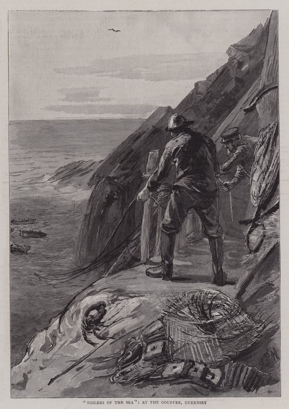 Les travailleurs de la mer, au Gouffre, Guernesey - Sydney Prior Hall