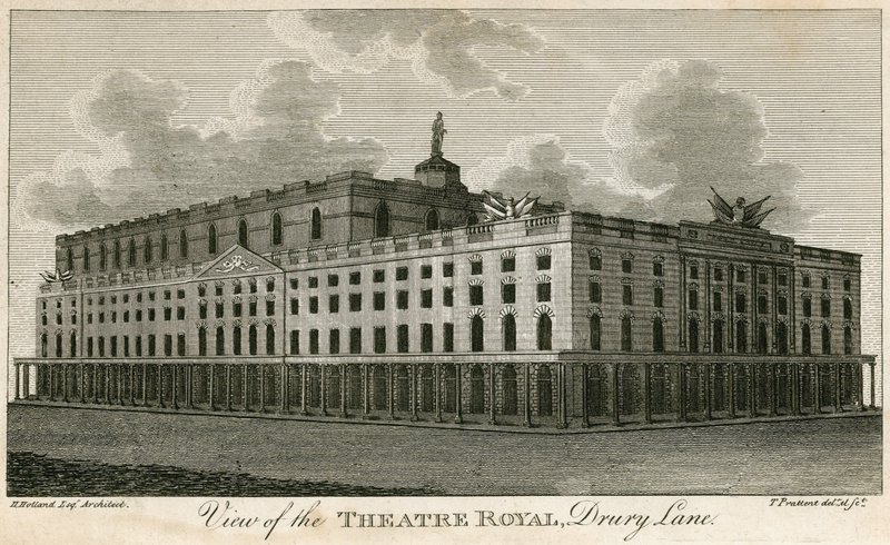 Vue du Théâtre Royal, Drury Lane, Londres - T. Prattent