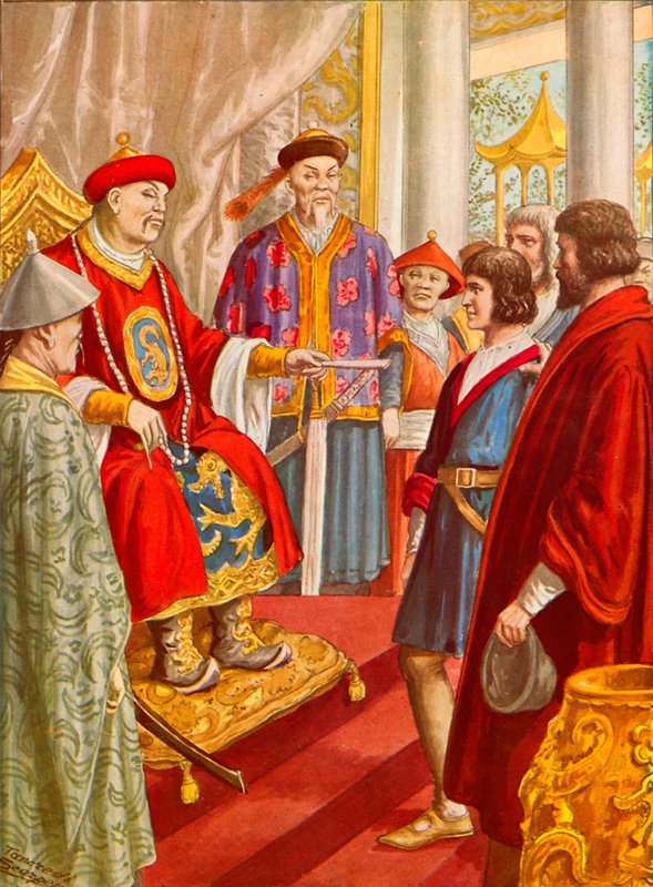Marco Polo le jeune présenté à Kublai Khan - Tancredi Scarpelli