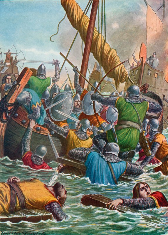 Bataille navale en 806 entre les Vénitiens et les Francs - Tancredi Scarpelli