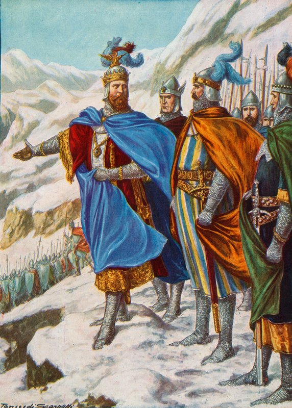 Otto I, empereur du Saint-Empire romain germanique, envahissant l