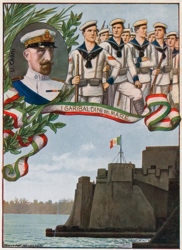Le château de Tripoli sur lequel les marines italiens ont hissé le tricolore - Tancredi Scarpelli