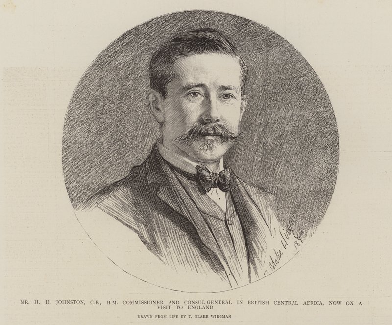 M. H H Johnston, Commissaire et Consul général en Afrique centrale britannique, actuellement en visite en Angleterre - Theodore Blake Wirgman