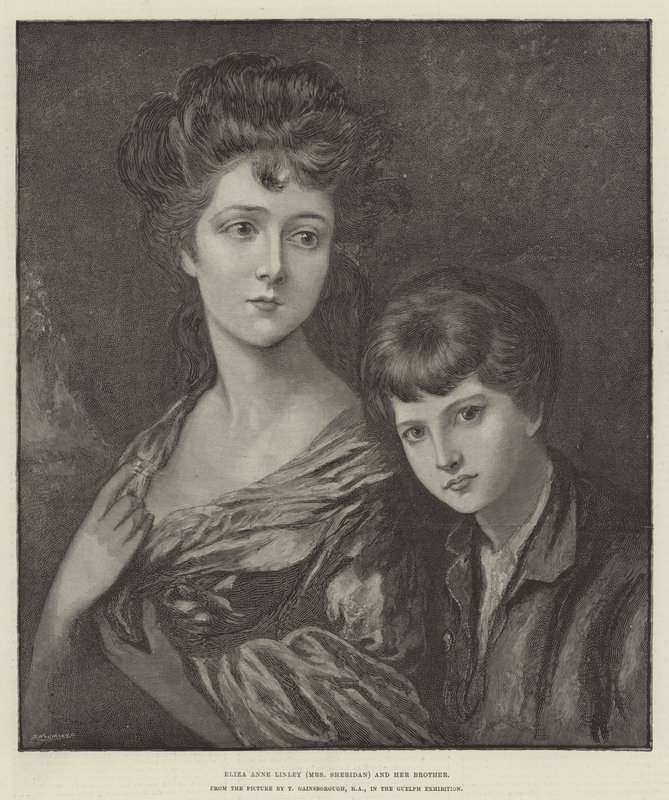 Eliza Anne Linley (Mme Sheridan) et son frère - Thomas Gainsborough