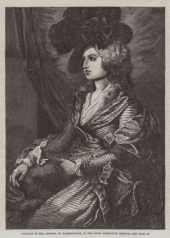 Portrait de Mme Siddons, au South Kensington Museum - Thomas Gainsborough