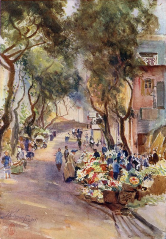Hong Kong, le marché aux fleurs - Thomas Hodgson Liddell