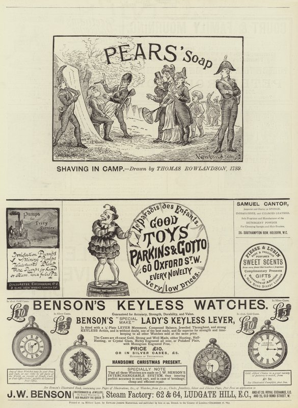 Page de publicités - Thomas Rowlandson