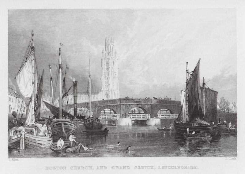 Église de Boston et Grand Sluice, Lincolnshire - Thomas (after) Allom