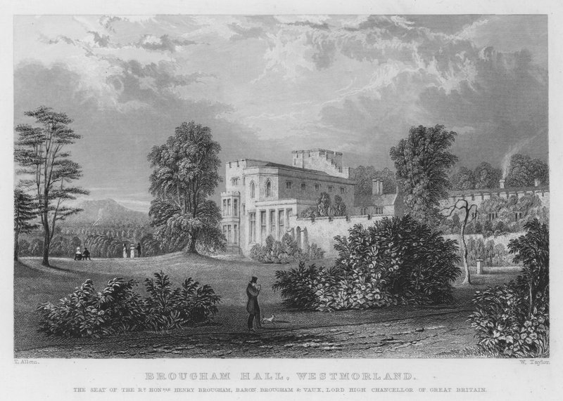Brougham Hall, Westmorland, la résidence de Henry Brougham, Baron Brougham et Vaux, Lord Chancelier de Grande-Bretagne - Thomas (after) Allom