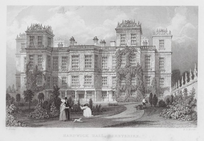 Hardwick Hall, Derbyshire - Thomas (after) Allom