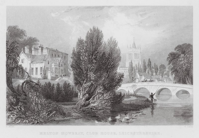 Melton Mowbray, Club House, Leicestershire (gravure) - Thomas (after) Allom