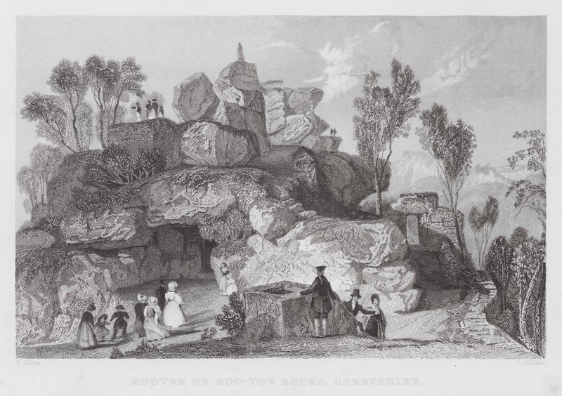 Rooter ou Roo-tor Rocks, Derbyshire (gravure) - Thomas (after) Allom
