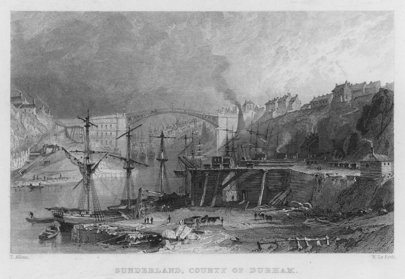 Sunderland, Comté de Durham - Thomas (after) Allom