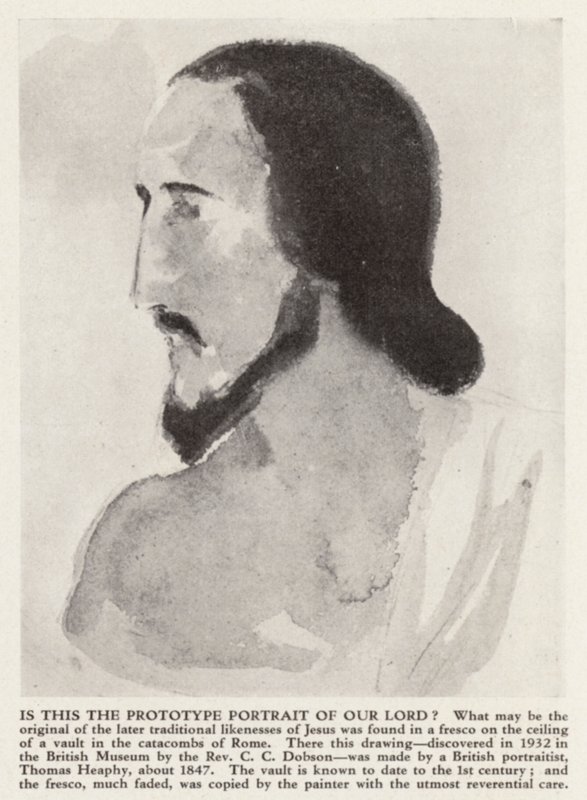 Portrait de Jésus-Christ des catacombes de Rome - Thomas (after) Heaphy