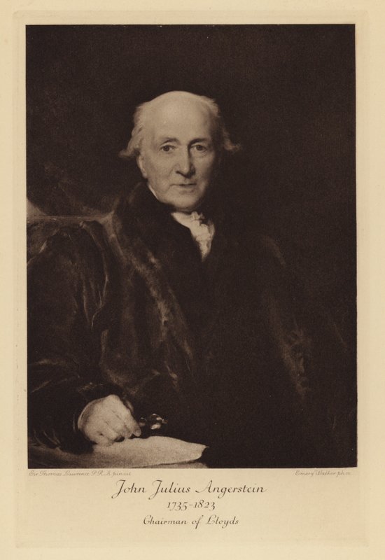 John Julius Angerstein, Président de Lloyd