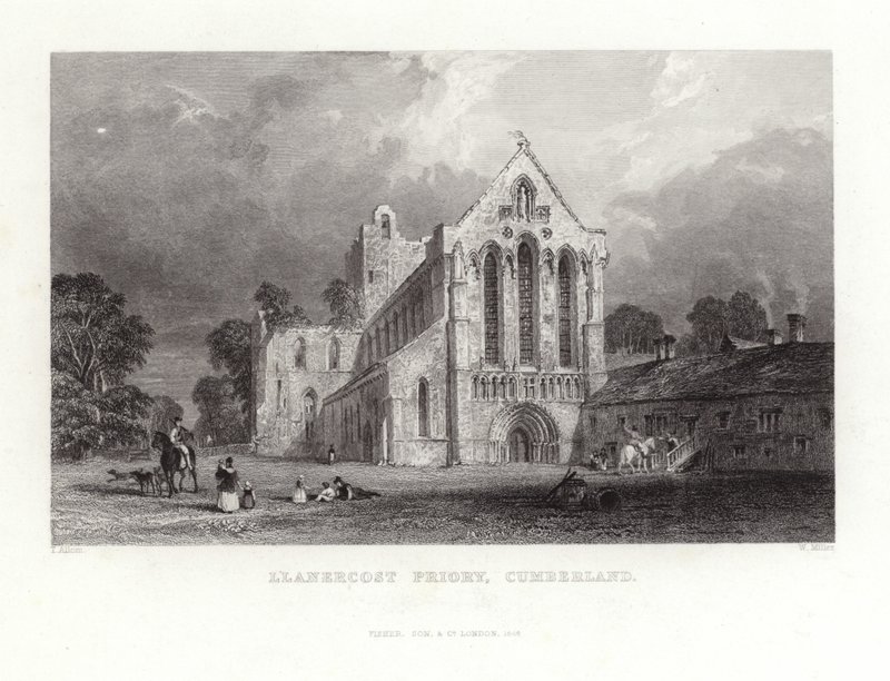 Prieuré de Llanercost dans le Cumberland - Thomas Allom