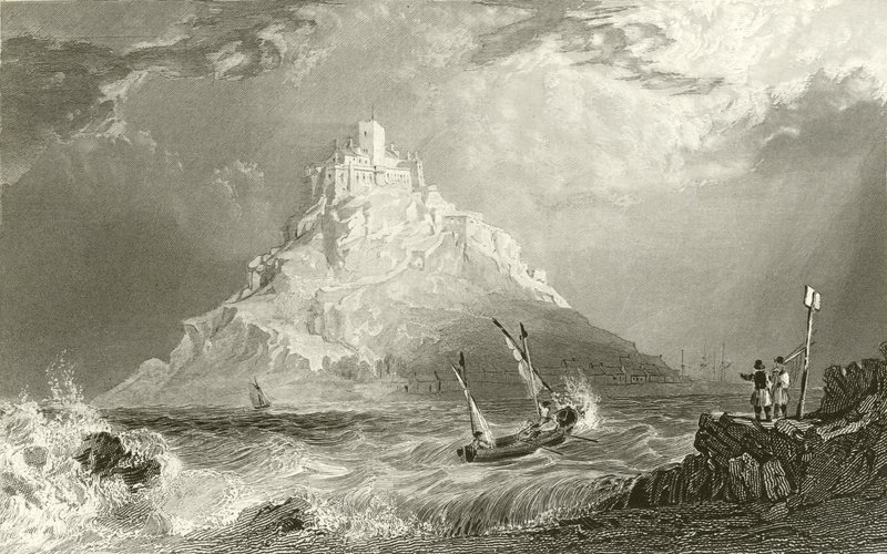 Le Mont Saint-Michel, Cornouailles - Thomas Allom
