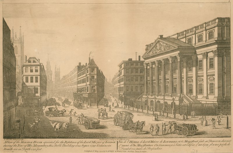 Vue de la Mansion House, résidence du Lord Maire de Londres - Thomas Bowles