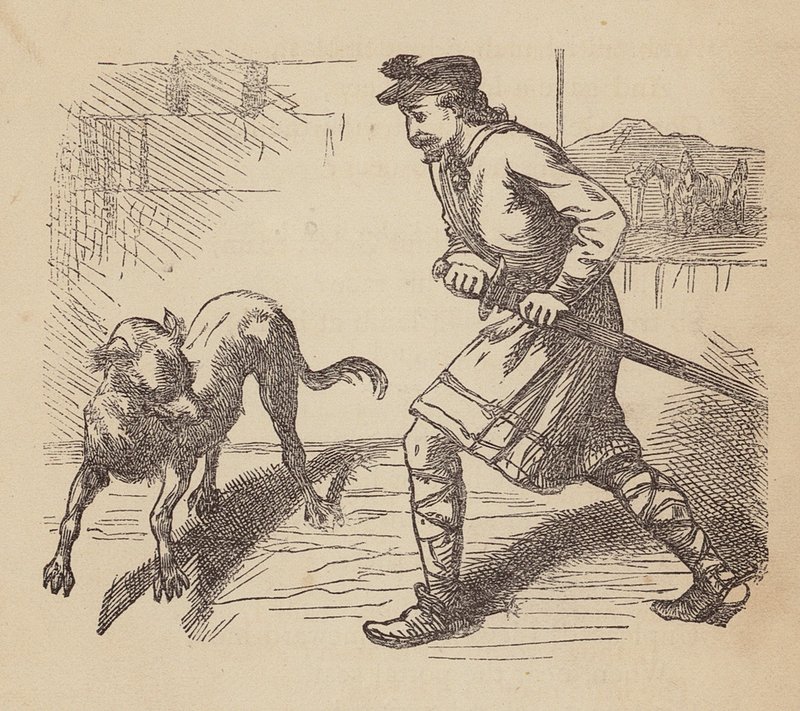 Llewellyn et son Chien - Thomas Dalziel