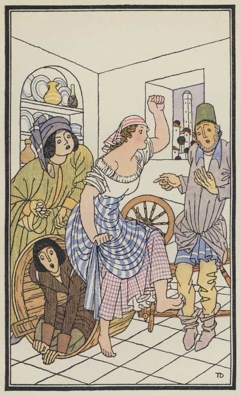 Illustration pour Le Décaméron de Boccace (lithographie couleur) - Thomas Derrick