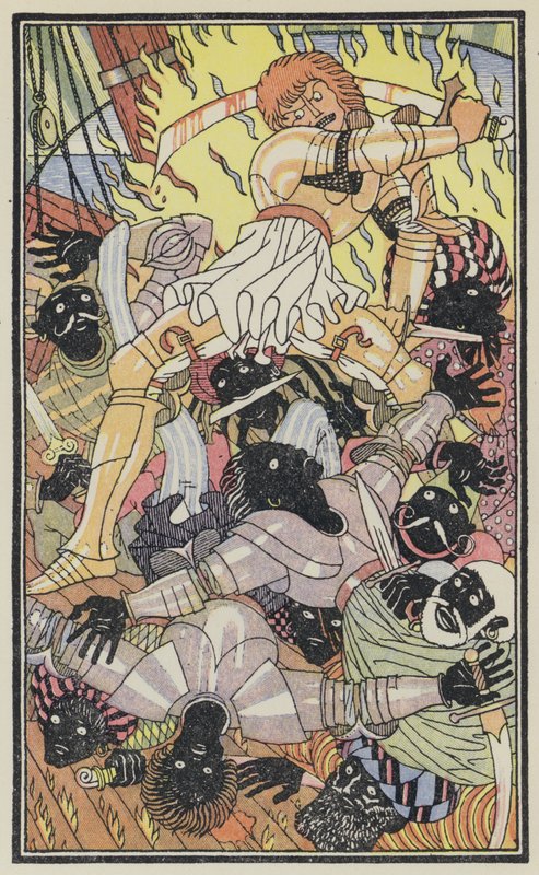 Illustration pour Le Décaméron de Boccace (lithographie couleur) - Thomas Derrick