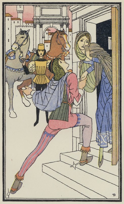 Illustration pour Le Décaméron de Boccace (lithographie couleur) - Thomas Derrick