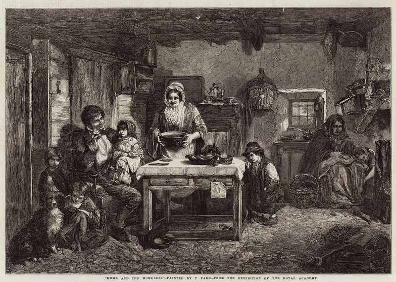 Maison et les sans-abri - Thomas Faed