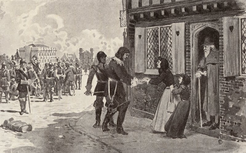 Sir Richard Fanshawe prisonnier à Charing Cross - Thomas Hamilton Crawford