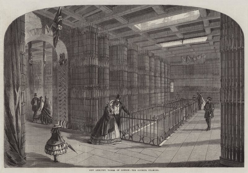 Nouvelle armurerie, Tour de Londres, la salle du conseil - Thomas Harrington Wilson