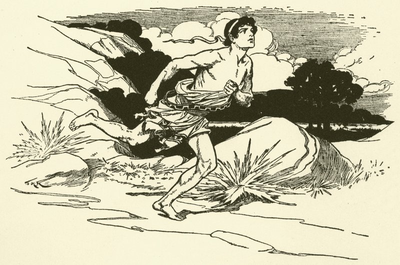 Apporter les nouvelles de Marathon (gravure) - Thomas Heath Robinson