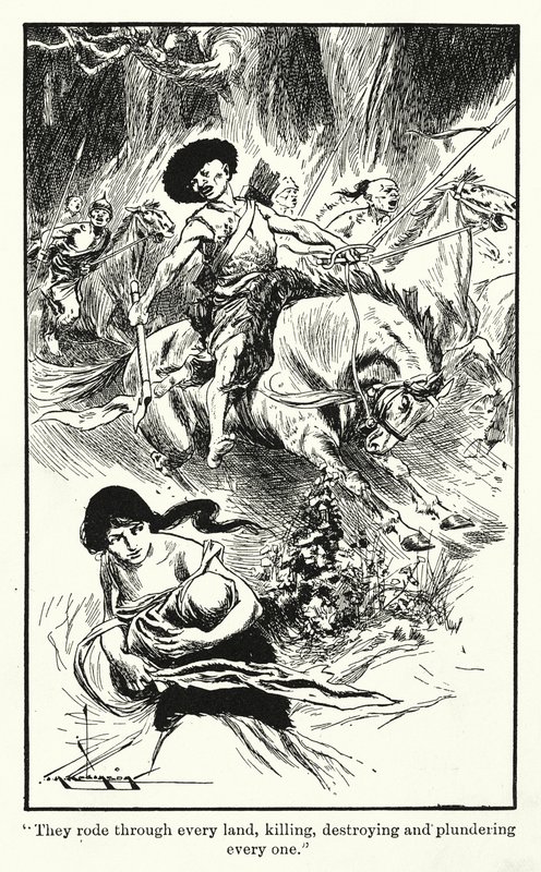 Huns (lithographie) - Thomas Heath Robinson