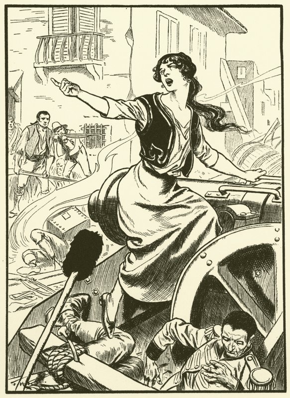 La Pucelle de Saragosse (gravure) - Thomas Heath Robinson