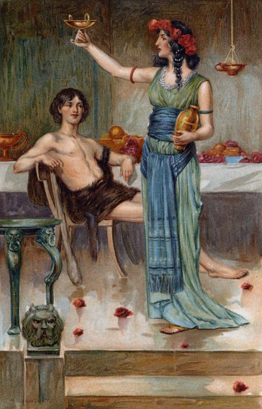 Thésée a levé les yeux vers son beau visage (chromolitho) - Thomas Heath Robinson