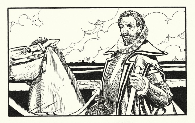 Guillaume le Silencieux, un héros de la Hollande (lithographie) - Thomas Heath Robinson
