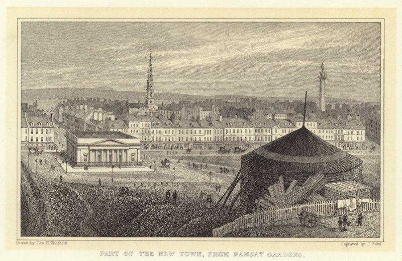Partie de la nouvelle ville, depuis les jardins de Ramsay - Thomas Hosmer (after) Shepherd