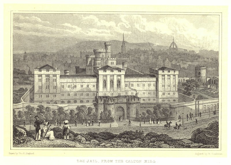 La prison, depuis Calton Hill (gravure) - Thomas Hosmer (after) Shepherd