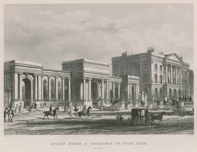 Apsley House et entrée de Hyde Park - Thomas Hosmer Shepherd