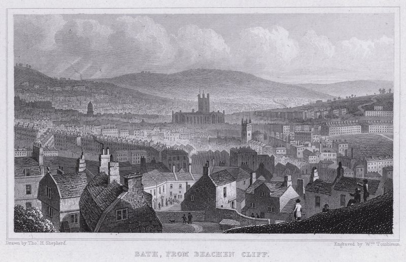 Bath, depuis Beachen Cliff - Thomas Hosmer Shepherd