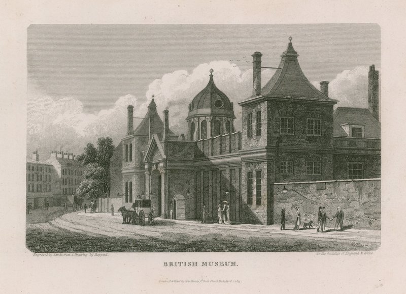 Musée britannique à Montague House - Thomas Hosmer Shepherd