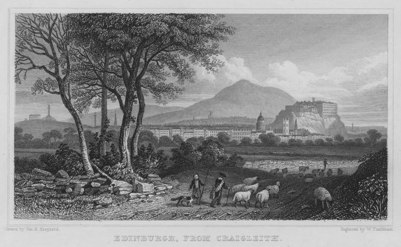 Édimbourg, depuis Craigleith (gravure) - Thomas Hosmer Shepherd