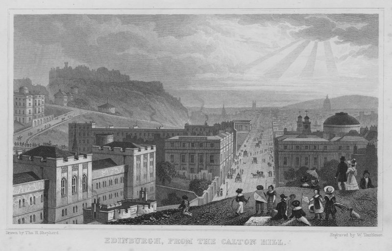 Édimbourg, depuis Calton Hill - Thomas Hosmer Shepherd