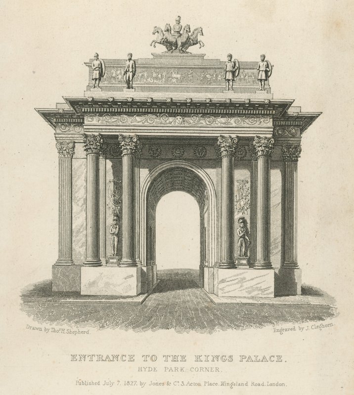 Entrée du palais des rois, Hyde Park Corner - Thomas Hosmer Shepherd