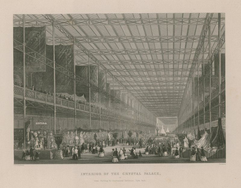Intérieur du Crystal Palace (gravure) - Thomas Hosmer Shepherd
