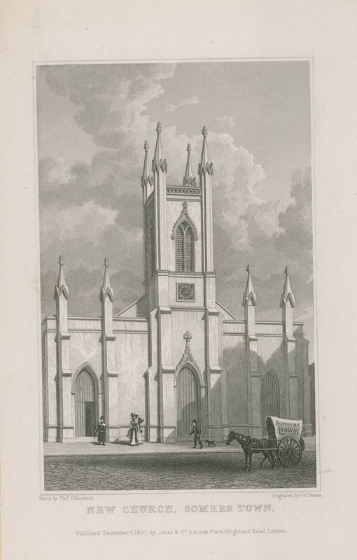 Nouvelle église à Somers Town - Thomas Hosmer Shepherd