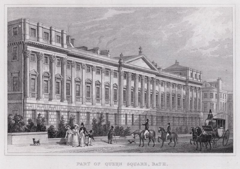 Partie de Queen Square, Bath - Thomas Hosmer Shepherd