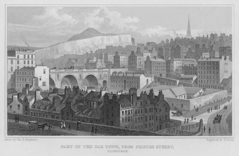 Partie de la Vieille Ville, depuis Princes Street, Édimbourg - Thomas Hosmer Shepherd