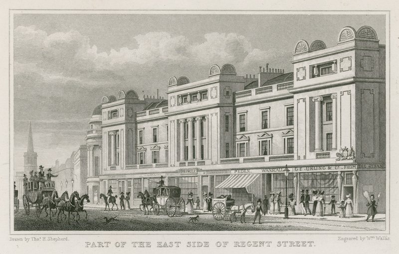 Partie du côté est de Regent Street, Londres - Thomas Hosmer Shepherd