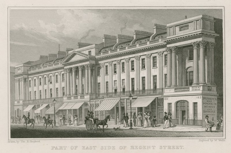 Partie est de Regent Street, Londres - Thomas Hosmer Shepherd